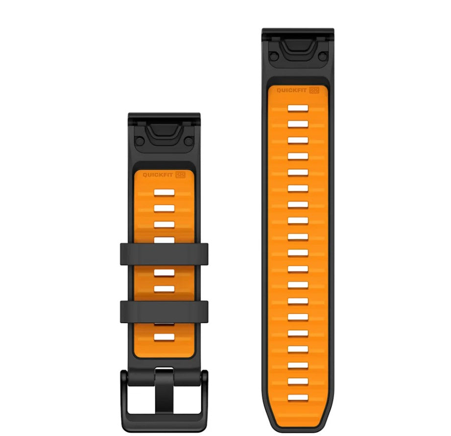 Correa QuickFit 22mm Graphite/Spark Orange Silicone