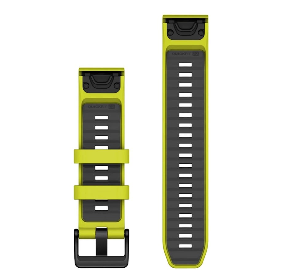 Correa QuickFit 22mm Amp Yellow/Graphite Silicone