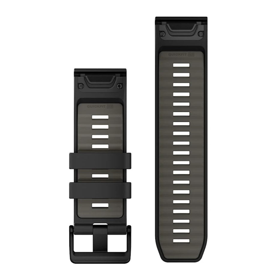 Correa QuickFit 26mm Black/Pebble Gray Silicone
