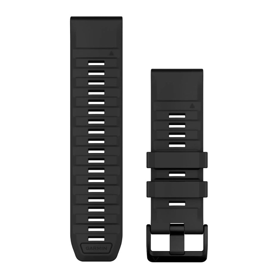 Correa QuickFit 26mm Watch Bands, Black Silicone