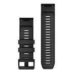 Correa QuickFit 26mm Watch Bands, Black Silicone
