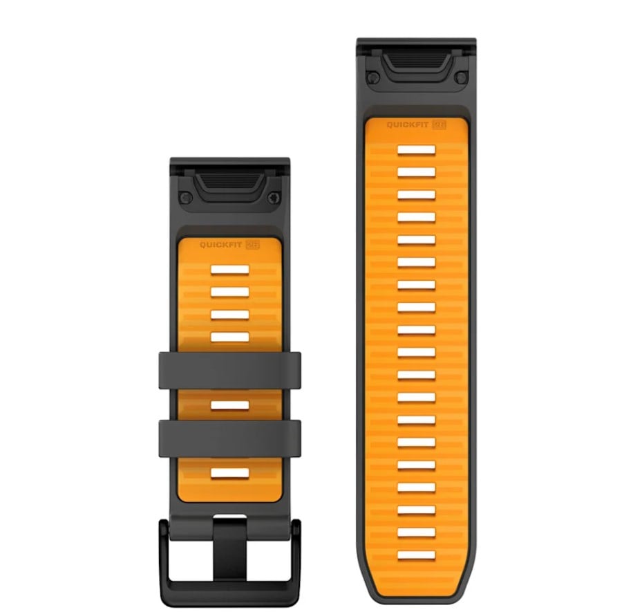 Correa QuickFit 26mm Graphite/Spark Orange Silicone