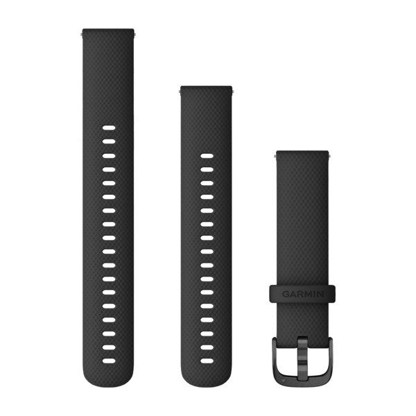 Correa Quick Release 18mm Black with Slate Hardware Silicone