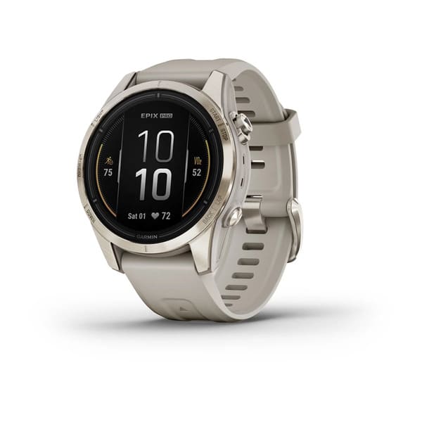 epix™ Pro (Gen 2) – Sapphire|42 mm Soft Gold with Light Sand Band