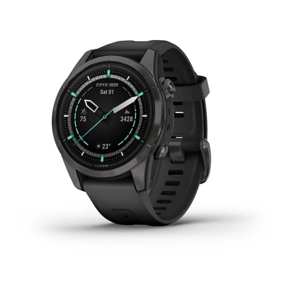 epix™ Pro (Gen 2) – Sapphire|42 mm Carbon Gray DLC Titanium with Black Band
