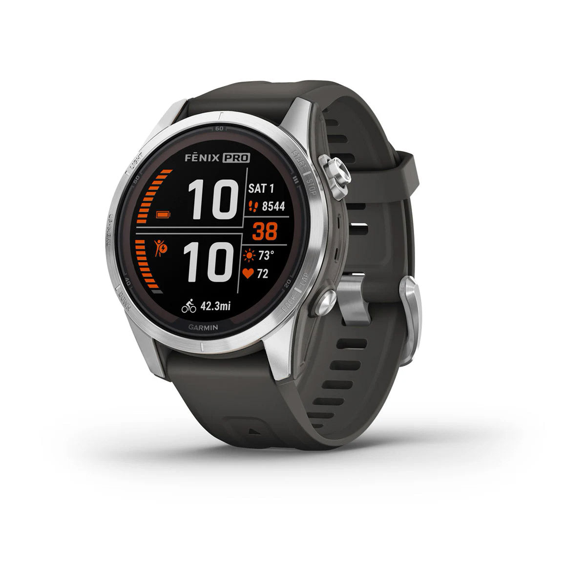 fenix® 7S Pro – Solar, Silver with Graphite Band