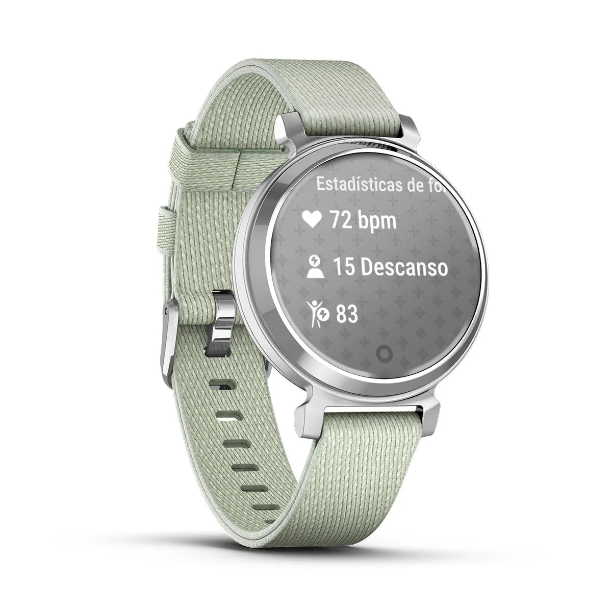 Lily® 2 Plata con correa de tela gris salvia