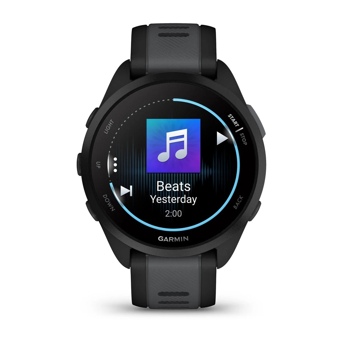 Forerunner® 165 Music Negro/gris pizarra – Garmin Chile