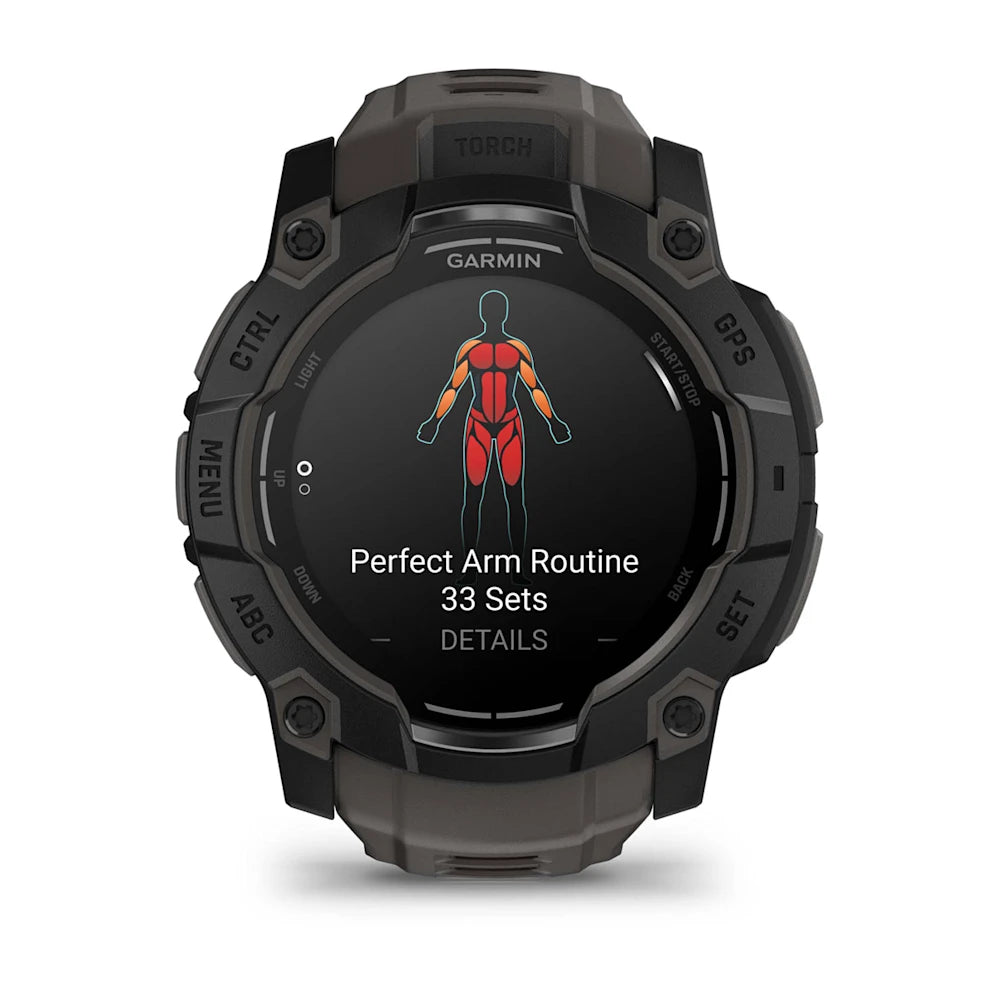 ガーミン　Instinct Graphite Instinct® 3 AMOLED - 50mm, Black Bezel with Charcoal Band – Garmin