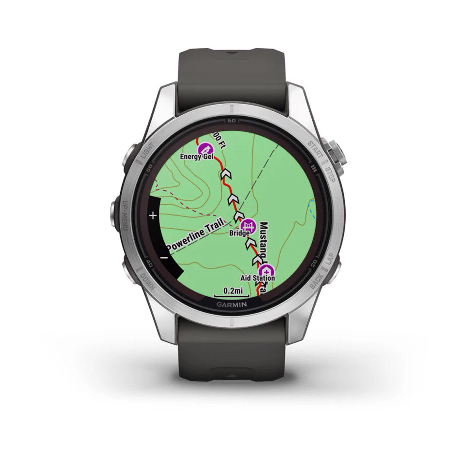 fenix® 7S Pro – Solar, Silver with Graphite Band