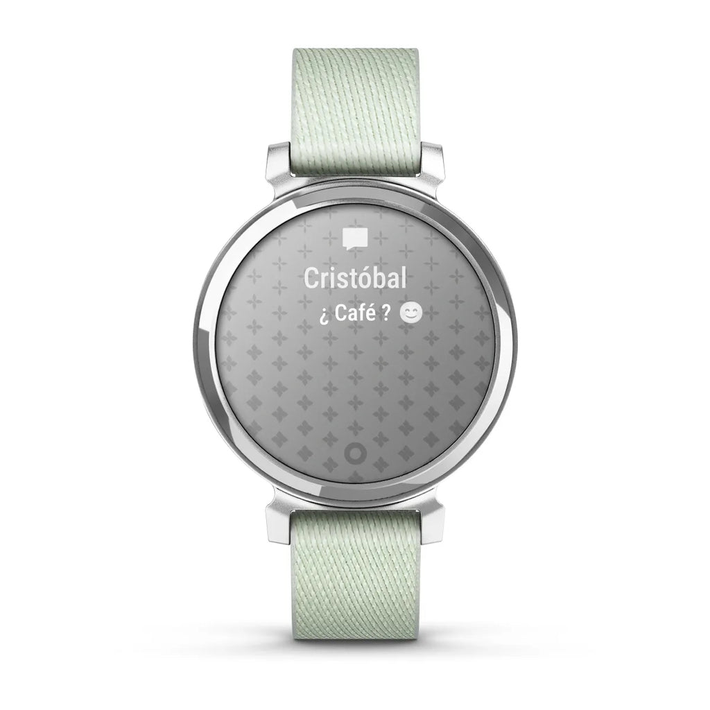 Lily® 2 Plata con correa de tela gris salvia