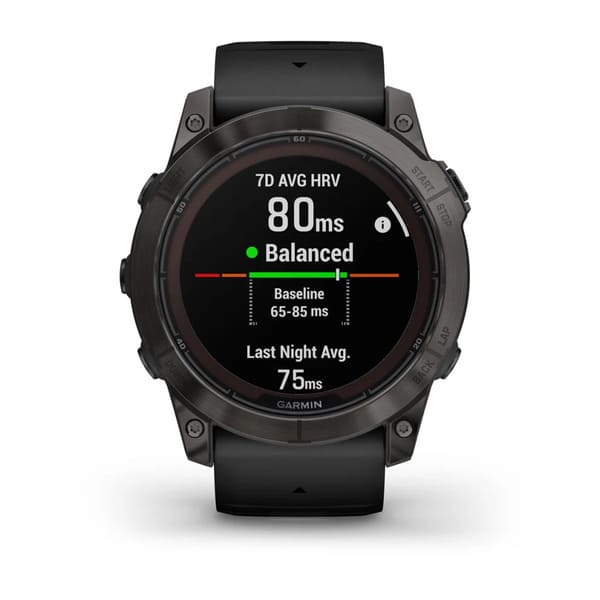 fenix® 7X Pro – Sapphire Solar, Carbon Gray DLC Titanium with Black Band