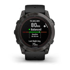 fenix® 7X Pro – Sapphire Solar, Carbon Gray DLC Titanium with Black Band