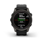 fenix® 7S Pro – Sapphire Solar, Carbon Gray DLC Titanium with Black Band