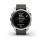 fenix® 7S Pro – Solar, Silver with Graphite Band