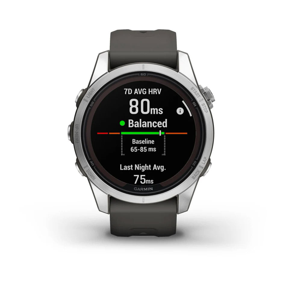 fenix® 7S Pro – Solar, Silver with Graphite Band