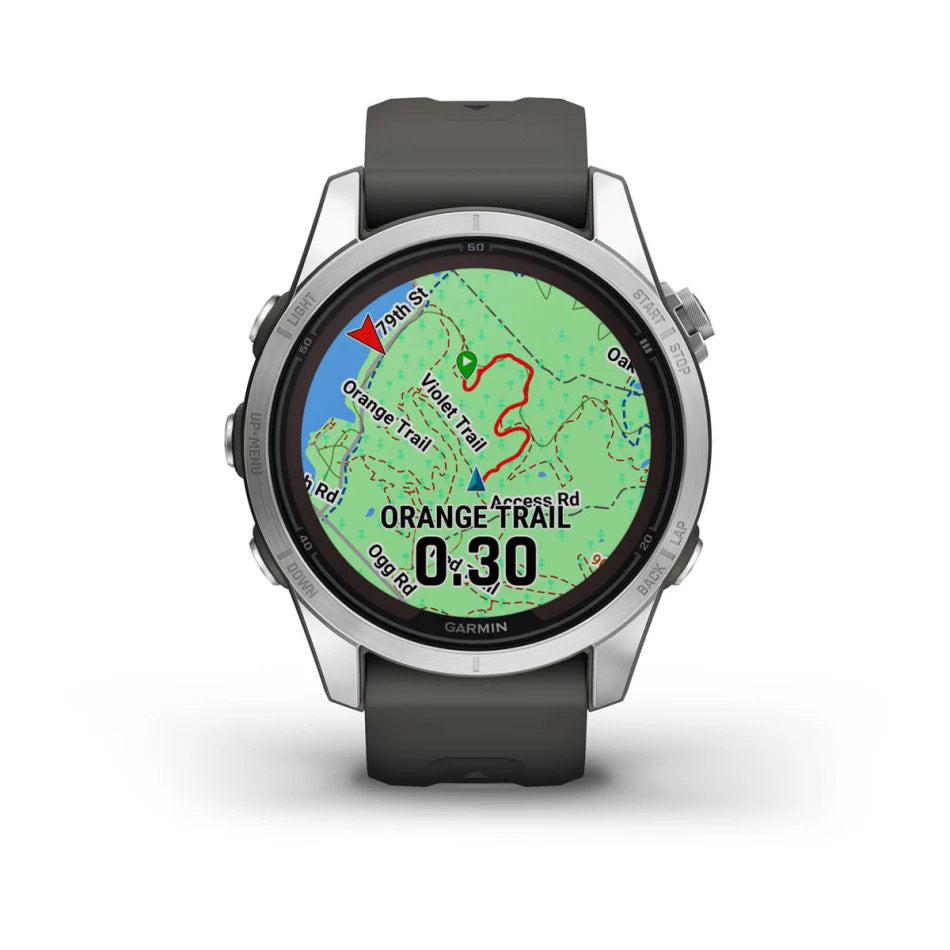 fenix® 7S Pro – Solar, Silver with Graphite Band