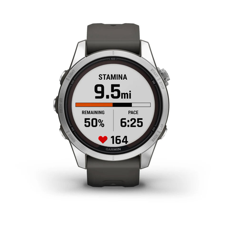 fenix® 7S Pro – Solar, Silver with Graphite Band