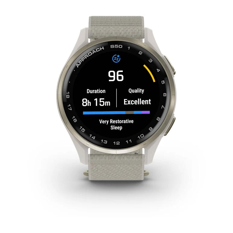 Approach S50 - 43 mm, Nylon Ivory Cream Gold. – Garmin Chile