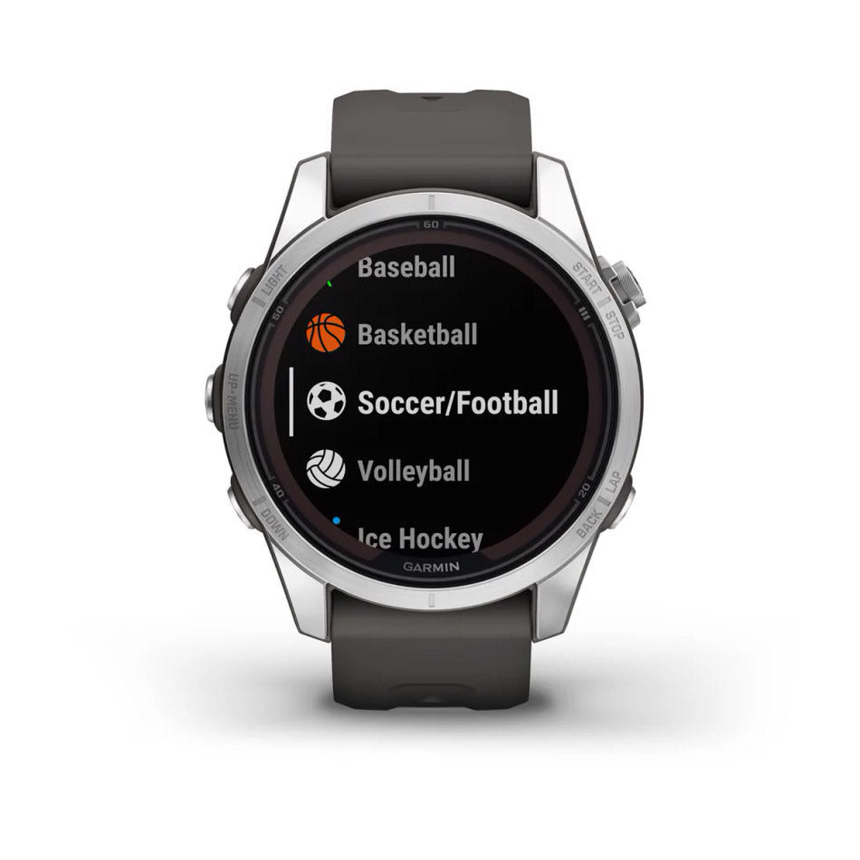 fenix® 7S Pro – Solar, Silver with Graphite Band