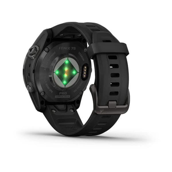 fenix® 7S Pro – Sapphire Solar, Carbon Gray DLC Titanium with Black Band
