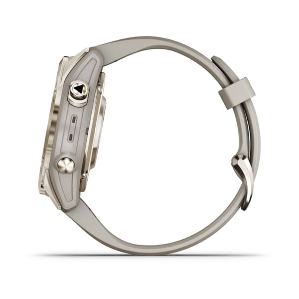 fenix® 7S Pro – Sapphire Solar, Soft Gold with Light Sand Band