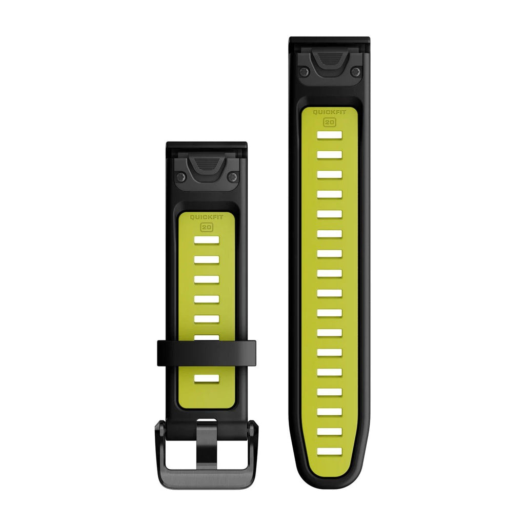 Correa QuickFit 20mm Black/Lime Silicone