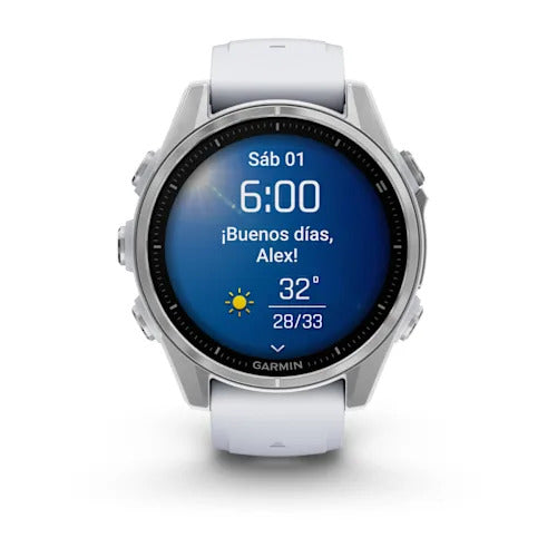 fēnix® 8 – 43mm GLASS AMOLED Whitestone