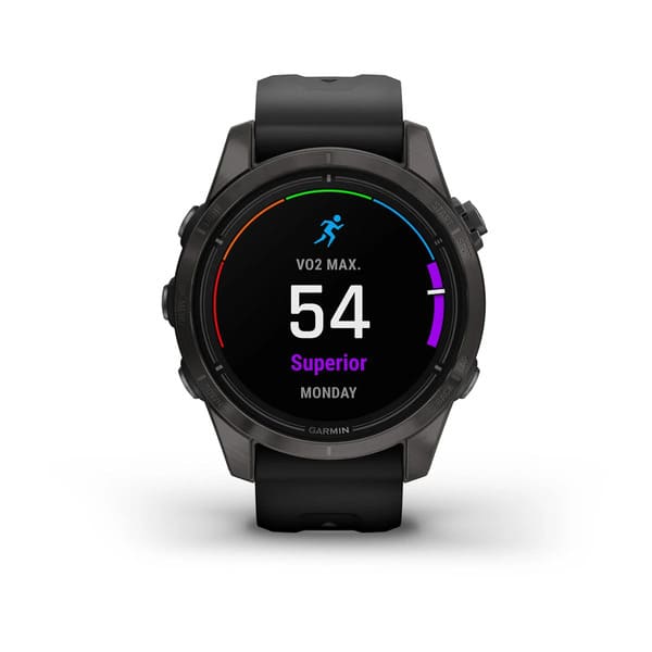 epix™ Pro (Gen 2) – Sapphire|42 mm Carbon Gray DLC Titanium with Black Band