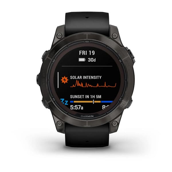 fenix® 7 Pro – Sapphire Solar, Carbon Gray DLC Titanium with Black Band
