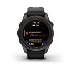 fenix® 7S Pro – Sapphire Solar, Carbon Gray DLC Titanium with Black Band