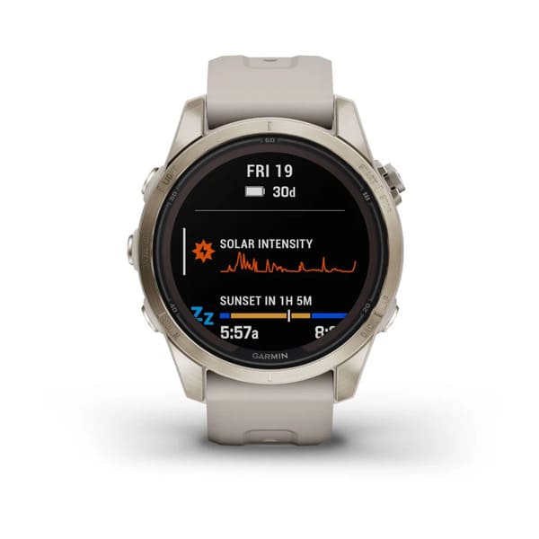 fenix® 7S Pro – Sapphire Solar, Soft Gold with Light Sand Band
