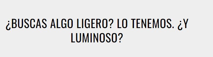 Más ligereza